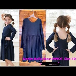 Soft “denim” dress NWOT